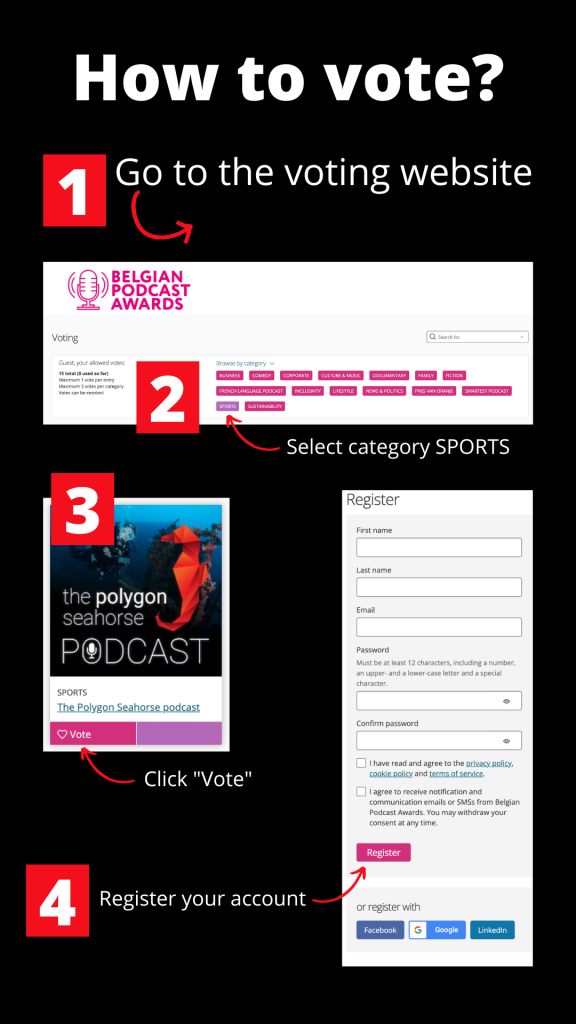 How to vote Belgian Podcast Awards