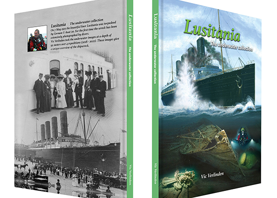 Boek RMS Lusitania van Vic Verlinden